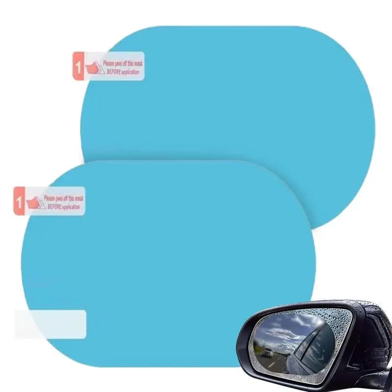 Rainproof Film For Car Rear View Mirrors 2pcs Waterproof Mirrors Film For Side Mirrors Rearview Mirrors Anti Glare Film Car