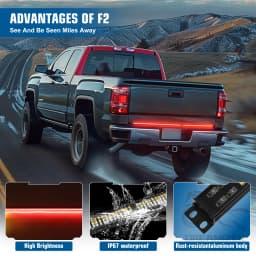Universal 4 Row 60 Inch 864 LED Car LED Tail Light Strip Pickup Truck Rear Tailgate Light Bar Decorative Lamps