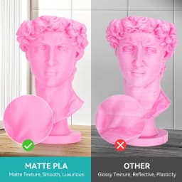 SUNLU 1Roll PLA Matte Filament 1.75mm 1kg Spool (2.2lbs) Smooth Matte Finish Neatly Wound Filament Fit Most FDM Printer