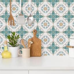 Tile Stickers Set Retro Multifunctional Tile Decals 10PCS Decorative Ceramic Tiles Stickers Colorful Artistic Tile Decals For