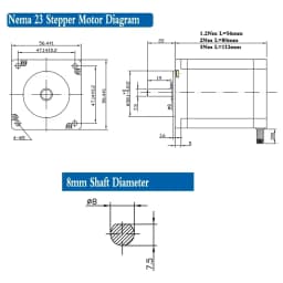 Nema23 Stepper Motor DM556 Driver Kit 3A Motor 1.2Nm 2Nm 3Nm CNC 57 Stepper Motor 56mm/76mm/112mm for CNC Router 3D Printer