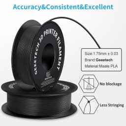 GEEETECH 10Kg 3d Matte PLA Filament 1.75mm Spool Wire For 3D Printer Material,Safety, Vacuum packaging