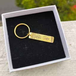 GoldButterly Customized Eyes Photo Couple Key Chain Laser Engraved Eyes Photo Key Chain Stainless Steel Jewelry Gifts for Lover