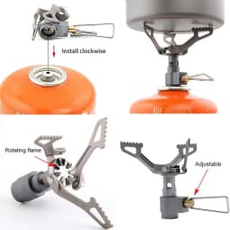 Small Camp Stove Foldable Hiking Stove Propane Stove Lightweight Camping Burner Cooking Stove For Outdoor Backpacking Hiking