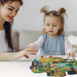 Jigsaw Puzzle For Kids Animal Shape Colorful Paper Jigsaw Puzzles Decorative Entertainment Educational Puzzle Toys Early