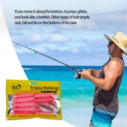Bread Worm Fishing Lure 10pcs Worm Fishing Lures Elastic Fishing Bait Fishing Lure With Precise Sinking Speed For Bass Flatfish