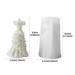 Silicone Soapbar Mold Wedding Dress Making Candle Silicone Mold Resin Clay Baking Pastry Tools For Ice Cubes Clay Making