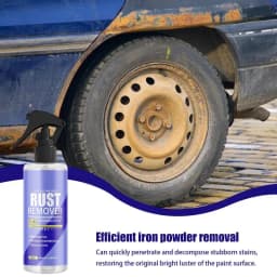 Tire Rust Remover Spray 100ml Car Tire Iron Powder Remover Spray Metal Rust Out Instant Remover Spray Automobile Tyre Cleaner