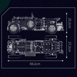 Mould King 13191 Technical Car Building Block The Remote Control Blower Vintage Car Set Assembly Brick Toys Kids Christmas Gift