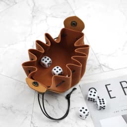 PU Velvet Dice Storage Bag Colored Dice Purse Foldable Storage Box Dice Tray PU Leather Folding Hexagon Key Coin Storage Case