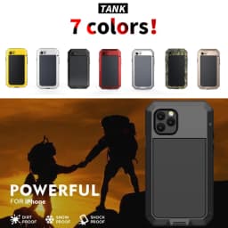 Metal Aluminum Armor doom Shockproof Case for iPhone 14 13 11 12 Pro XS MAX mini SE XR X 6 6S 7 8 Plus Outdoor Military Cover