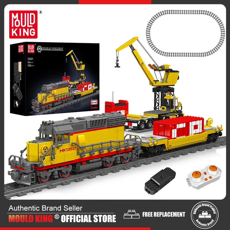 Mould King 12027 Technical Train Building Block Control Control EMD SD40-2 Diesel Locomotive Model Assembly Car Brick Kids Toys