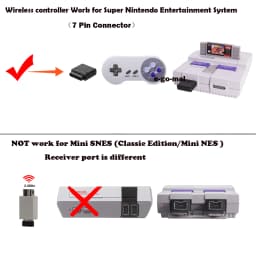 2.4 GHz Wireless USB/SNES Controller Joystick for Super NES/SFC Game Console & Windows PC MAC Linux Genesis Raspberry Pi