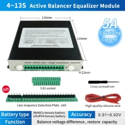 5A 8A 12A 4-24S Active Balancer/Active Equalizer for Lithium/Lifepo4 Battery Pack Capacity Repair Module 13S 16S
