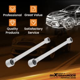 2Pcs Adjustable Rear Lower Control Arm for Mini Cooper 2002-2013 Rubber Bushing
