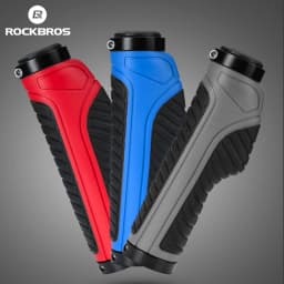 ROCKBROS Bicycle Handlebar Grips Double Lock Soft Rubber Handlebar Grips Anti-slip Shock-absorption Grips MTB Bike Accessories