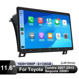JOYING 11.6" Floating Screen Android Car Stereo for Toyota Tundra 2007-2013 & Sequoia 2008-2013 Wireless CarPlay Android Auto