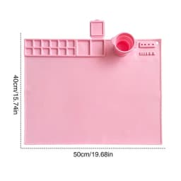 Silicone Painting Mat Drawing Pad With Palette Casting Molds Mat With Cup Washable Graffiti Silicone Sheet For Art Painting Clay