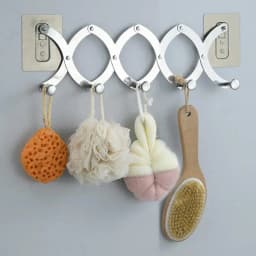 Over The Door Coat Hanger Retractable Metal Hooks Rack With Multi Functions Home Storage Accessories For Towel Hats Keys
