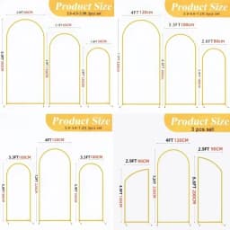 5 Styles Chira Backdrop Stand Large Size Gold Metal Balloon Arch Set Photography Background Wedding Party Decor Flower Support