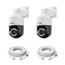 ZOSI C296 2PK/4PK 8MP PoE PTZ Camera Outdoor with Human Vehicle Detection 4K Color Night Vision Surveillance IP Security Camera
