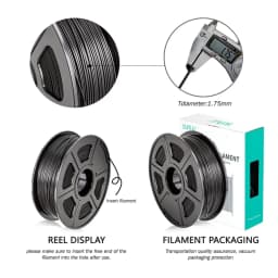 SUNLU 2Roll PLA Plus/Clear Filament 1.75mm +/- 0.02 mm 1kg Spool (2.2lbs) Neatly Arranged No Knot Filament Fit Most FDM Printer