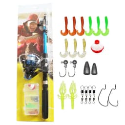 Small Fishing Pole Mini Telescopic Sea Pole Set for Kids Portable Lightweight Fishing Gear Children's Fishing Pole for Beginners