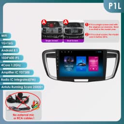 Hizpo 7862 Stereo For Honda ACCORD 9 2.0L 2.4L 2012 2013 2015 2016 2018 2Din Android Car Radio Multimedia GPS Navigation Audio