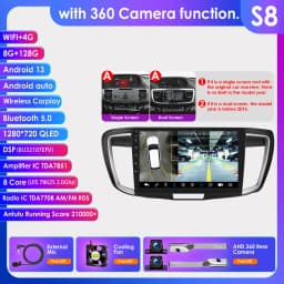 Hizpo 7862 Stereo For Honda ACCORD 9 2.0L 2.4L 2012 2013 2015 2016 2018 2Din Android Car Radio Multimedia GPS Navigation Audio