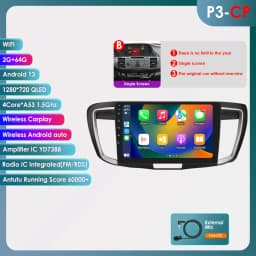 Hizpo 7862 Stereo For Honda ACCORD 9 2.0L 2.4L 2012 2013 2015 2016 2018 2Din Android Car Radio Multimedia GPS Navigation Audio
