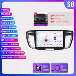 Hizpo 7862 Stereo For Honda ACCORD 9 2.0L 2.4L 2012 2013 2015 2016 2018 2Din Android Car Radio Multimedia GPS Navigation Audio