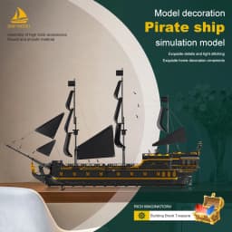 MOULD KING 13186 Black Pearl Ship Pirate Ⅱ Pirates Ship 5266PCS Building Blocks Ideas Sailboat Bricks Kids Birthday Gifts
