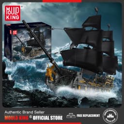 MOULD KING 13186 Black Pearl Ship Pirate Ⅱ Pirates Ship 5266PCS Building Blocks Ideas Sailboat Bricks Kids Birthday Gifts