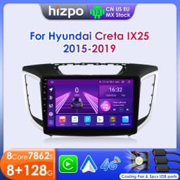 Hizpo 2 Din Android 13 Car Radio For Hyundai Creta ix25 2015-2019 Multimedia Video Player GPS 4G Carplay Auto Stereo Head Unit