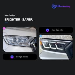 AKD Head Lamp for Ford Ranger LED Headlight 2015-2021 Headlights Ranger DRL Turn Signal High Beam Angel Eye Projector Lens