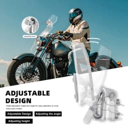 Motorcycle Universal Modified Heightened Windshield Windshield Installed Moto Windshield Extension Transparent Smoke