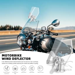 Motorcycle Universal Modified Heightened Windshield Windshield Installed Moto Windshield Extension Transparent Smoke