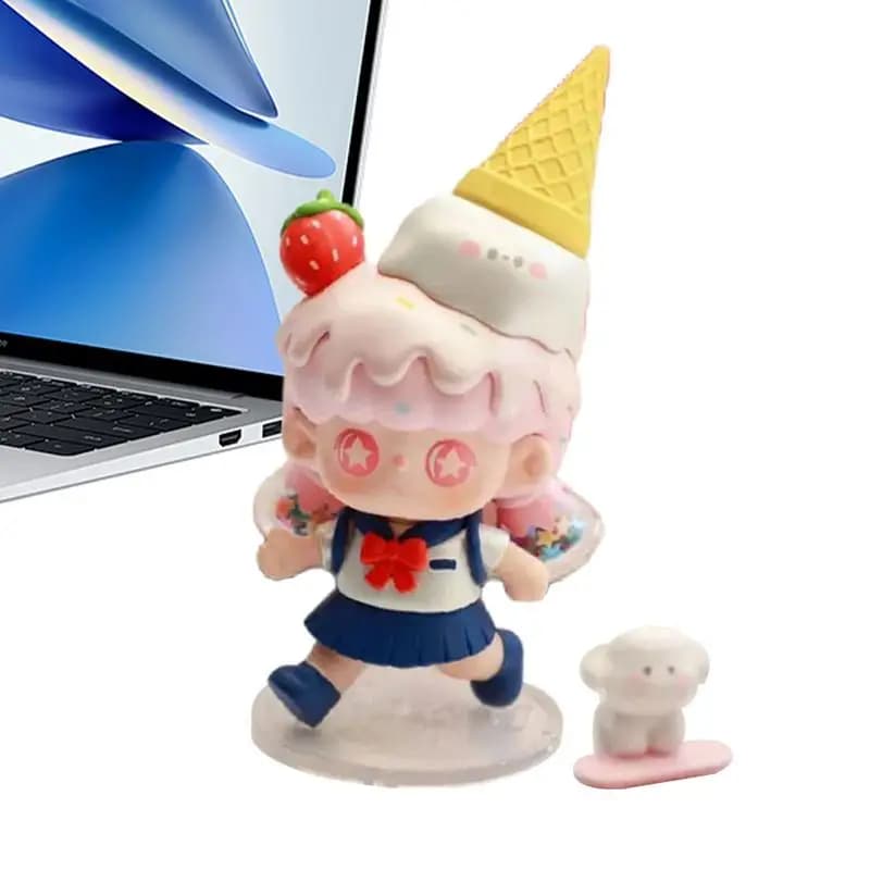 Cute Table Decor Cartoon Small Children Toys Cute Decoration Doll Portable Colorful Statue Bookshelf Ornament Party Favors