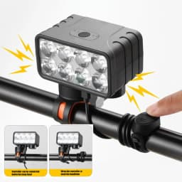 Cycling Light With Horn Adjustable Cycling Handlebar Headlight Horn Motorcycles And Scooter Night Riding Light With Horn For