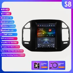 Hizpo 9.7" For Mitsubishi Pajero V60 V68 V73 1999-2006 Tesla Screen Car Android Multimedia Radio Stereo Carplay GPS Navigation