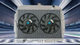 For 1958-1974 AMC AMX Ambassador/Gremlin/Javelin Matador V8 Alu Radiator+Fan 58 59 60 61 62 63 64 65 66 67 68 69 70 71 72 73 74