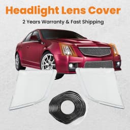 Transparent Pair Light Shell +Sealant Glue For Cadillac CTS 08-2013