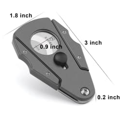 Xifei Stainless Steel Cigar Cutter With Gift Box&Leather Case Dual Blades Tobacco Cutting Sigaar Accessories For Friends Family