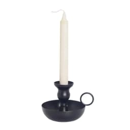 Black Candle Holder Wrought Iron Vintage Charm Candlestick Holder Sturdy Round Base Taper Candle Holder For Dining Party Livin