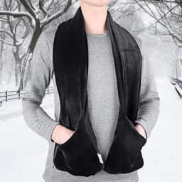Heating Neck Wrap USB Heating Scarf With 2 Pockets Warm And Soft Cycling Accessory For Camping Climbing Cycling Backpacking