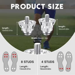 Football Cleat Replacement Studs 12 Pcs Replacement Spikes Track Shoes Set With Metal Head For Soccer Rugby Football Shoes Studs