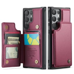 for Samsung Galaxy S24 Ultra S24 Plus S24 Case with Card Holder, Wallet Case RFID Blocking, Durable Leather Kickstand Phone Case