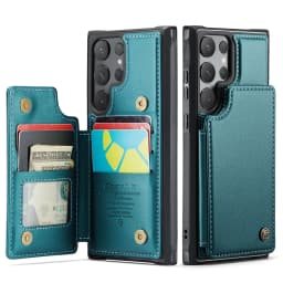 for Samsung Galaxy S24 Ultra S24 Plus S24 Case with Card Holder, Wallet Case RFID Blocking, Durable Leather Kickstand Phone Case
