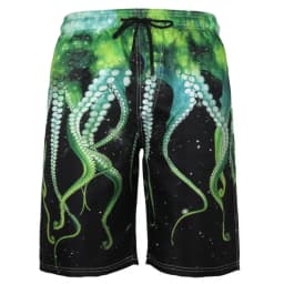 Hot Men's Summer Beach Shorts Swim Trunks Plus Size Monster Kraken Straight Hawaii Style Sea Pool Loose Quick-Drying Beachwear