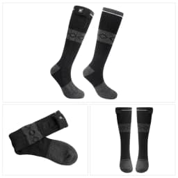 SNOW DEER Rechargeable Electric Skiing Heated Socks Winter Warm Thermal Cycling Sock Stocking Men Women For Motorcycle Cycling